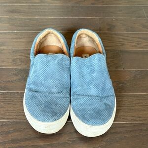 Blue Slip-On Sneakers